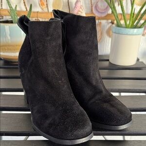 Coolway Black Suede Ankle Booties